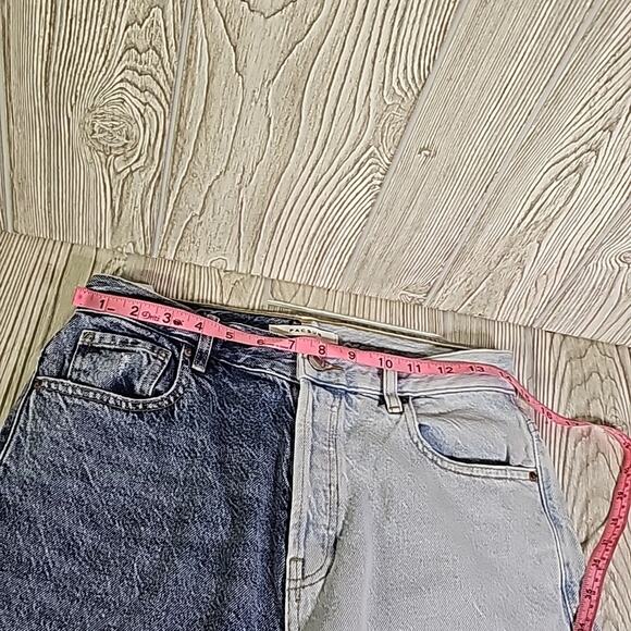 PACSUN 2 Tone Sided High Rise Straight Jeans Womens Size 27 - Picture 11 of 13